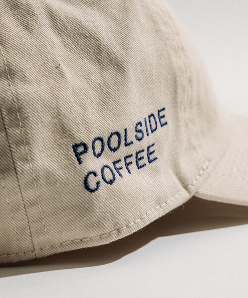 FREAK'S STORE(フリークスストア)の「別注 POOLSIDE COFFEE LOGO CAP/プールサイドコーヒー ロゴキャップ(キャップ・レディース・ネイビー/ベージュ・フリ-)」の4枚目の写真