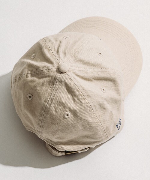 FREAK'S STORE(フリークスストア)の「別注 POOLSIDE COFFEE LOGO CAP/プールサイドコーヒー ロゴキャップ(キャップ・レディース・ネイビー/ベージュ・フリ-)」の5枚目の写真