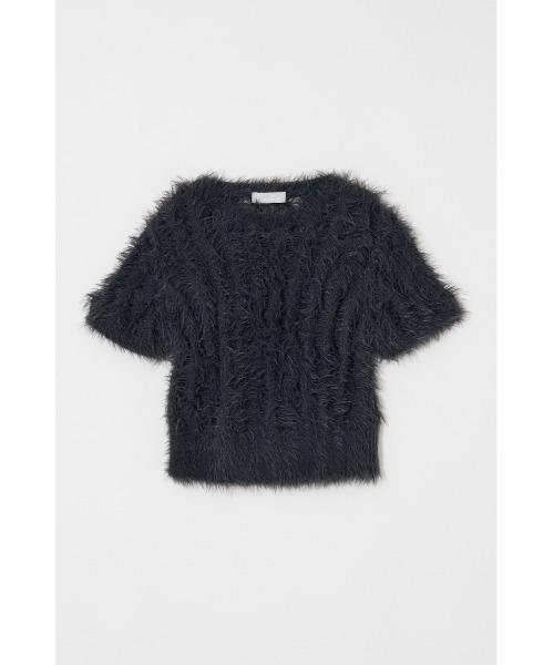 MOUSSY(マウジー)の「SHEER SHAGGY ニット(ニット/セーター・レディース・ライトブラック/オフホワイト/ライトブルー・FREE)」の2枚目の写真