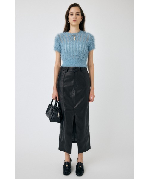 MOUSSY(マウジー)の「SHEER SHAGGY ニット(ニット/セーター・レディース・ライトブラック/オフホワイト/ライトブルー・FREE)」の10枚目の写真