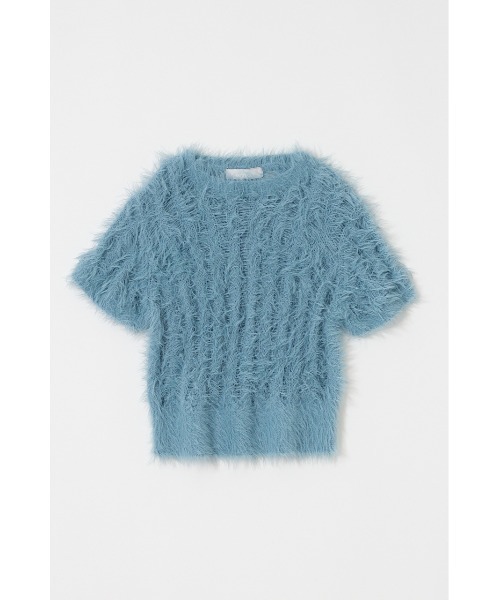 MOUSSY(マウジー)の「SHEER SHAGGY ニット(ニット/セーター・レディース・ライトブラック/オフホワイト/ライトブルー・FREE)」の19枚目の写真