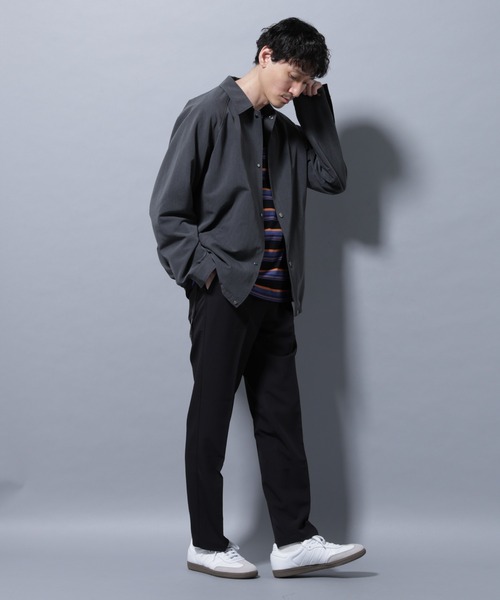 NANO universe(ナノユニバース)の「イタリアンドットリラックスコーチジャケット(ブルゾン・メンズ・ダークブルー/チャコール/ブラック・M/S/L)」の9枚目の写真