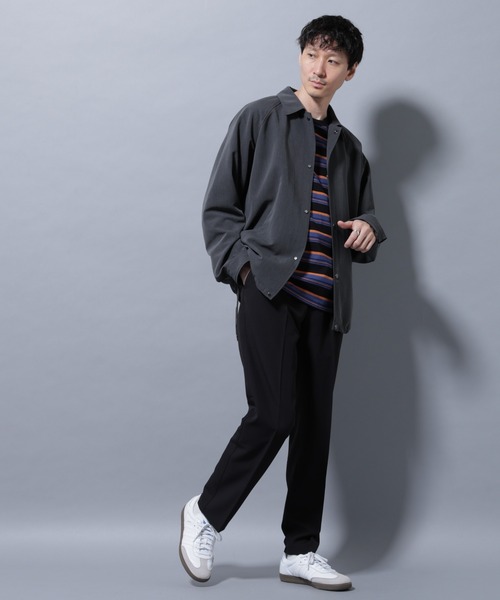 NANO universe(ナノユニバース)の「イタリアンドットリラックスコーチジャケット(ブルゾン・メンズ・ダークブルー/チャコール/ブラック・M/S/L)」の8枚目の写真