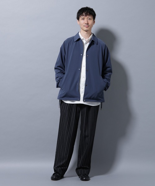 NANO universe(ナノユニバース)の「イタリアンドットリラックスコーチジャケット(ブルゾン・メンズ・ダークブルー/チャコール/ブラック・M/S/L)」の14枚目の写真