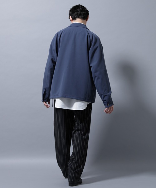 NANO universe(ナノユニバース)の「イタリアンドットリラックスコーチジャケット(ブルゾン・メンズ・ダークブルー/チャコール/ブラック・M/S/L)」の17枚目の写真