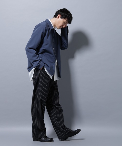 NANO universe(ナノユニバース)の「イタリアンドットリラックスコーチジャケット(ブルゾン・メンズ・ダークブルー/チャコール/ブラック・M/S/L)」の16枚目の写真