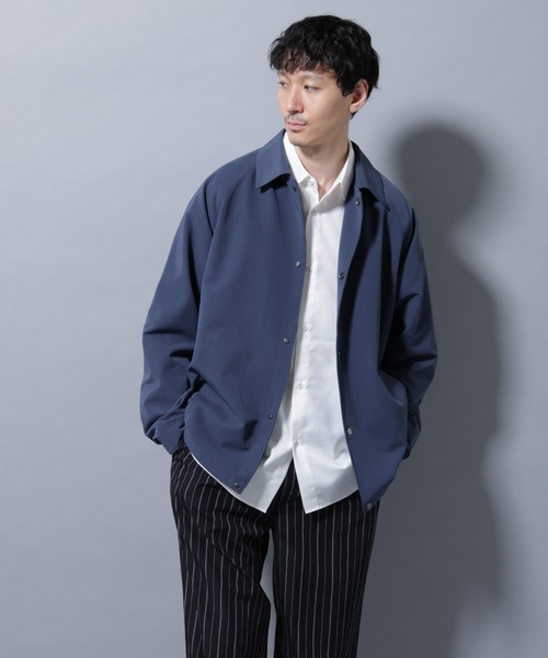 NANO universe(ナノユニバース)の「イタリアンドットリラックスコーチジャケット(ブルゾン・メンズ・ダークブルー/チャコール/ブラック・M/S/L)」の11枚目の写真