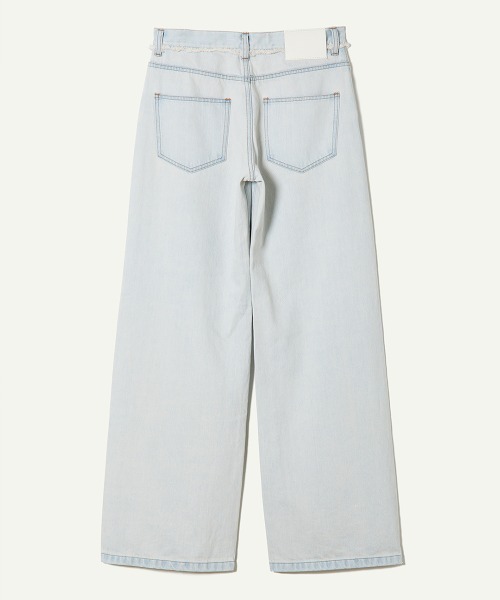 leinwande(ラインヴァンド)の「Denim Cropped Edges Trouser / デニムクロップドエッジトラウザー(デニムパンツ・レディース・ブルー・SMALL/MEDIUM)」の2枚目の写真