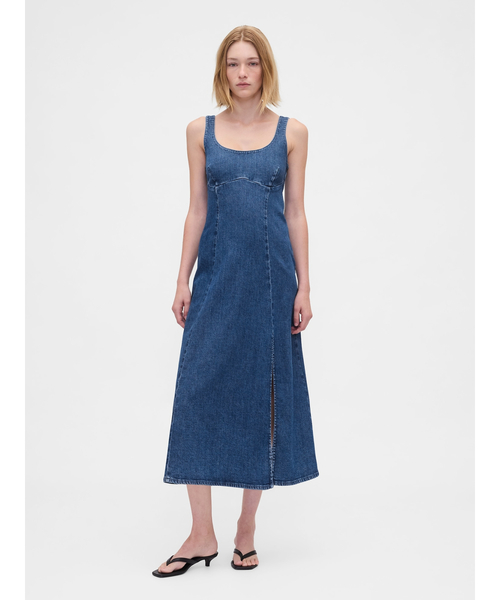 セール】デニム ミディワンピース（ワンピース）｜GAP（ギャップ