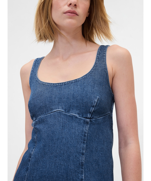 GAP（ギャップ）の「デニム ミディワンピース（ワンピース・レディース・インディゴブルー・XS/S/M/L/XXS）」の10枚目の写真