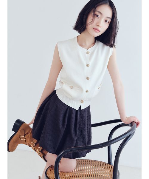 kolor - 【riri♡さま専用】⭐︎kolor⭐︎vネックニットベスト LILY BROWN（リリーブラウン）の「金釦Vネックニットベスト（ニット