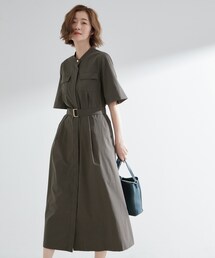 grove | 軽やかに決まる　ワークシャツワンピース(ワンピース)