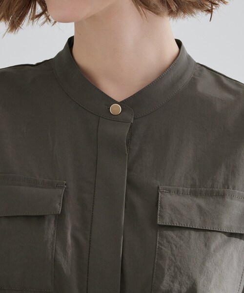 grove（グローブ）の「軽やかに決まる　ワークシャツワンピース（ワンピース・レディース・チャコールグレー/カーキ/レンガ・02/03/01/05/04）」の21枚目の写真