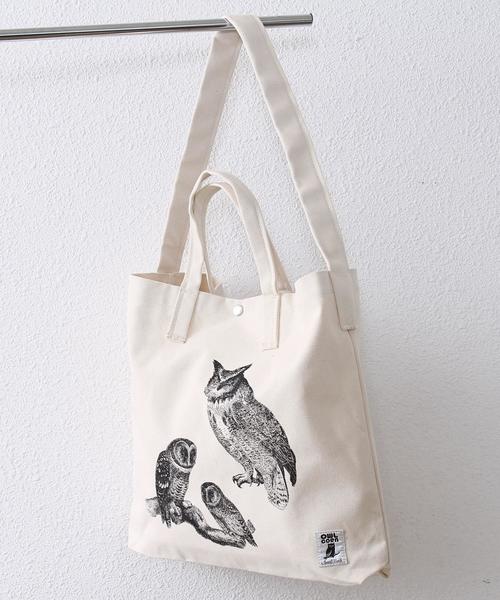coen(コーエン)の「【OWL】Medicine Bag(2WAYバッグ)(トートバッグ・メンズ・ホワイト/ブラック・フリー)」の1枚目の写真