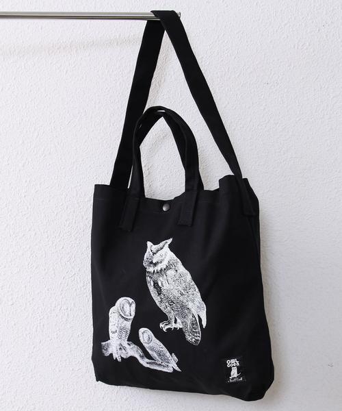 coen(コーエン)の「【OWL】Medicine Bag(2WAYバッグ)(トートバッグ・メンズ・ホワイト/ブラック・フリー)」の2枚目の写真