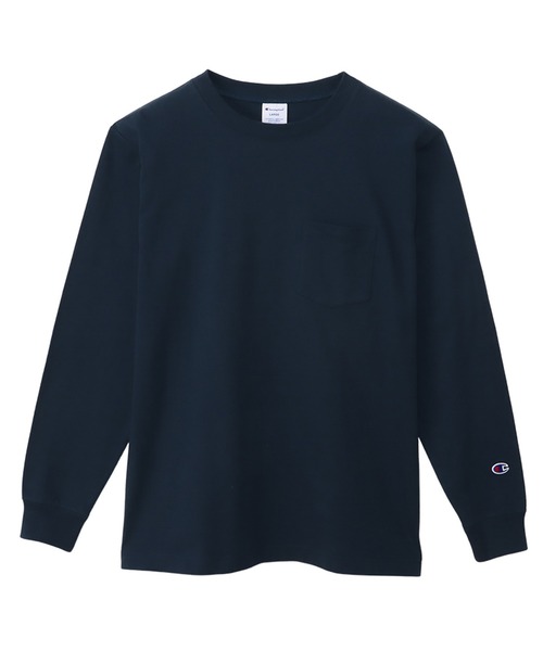 Champion（チャンピオン）の「Champion Long Sleeve Pocket T-Shirt Cotton 100（Tシャツ/カットソー・メンズ・ネイビー/グレー/オリーブ/ブラック/ホワイト・M/XL/L）」の5枚目の写真