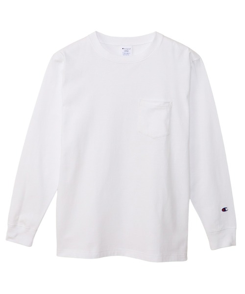 Champion（チャンピオン）の「Champion Long Sleeve Pocket T-Shirt Cotton 100（Tシャツ/カットソー・メンズ・ネイビー/グレー/オリーブ/ブラック/ホワイト・M/XL/L）」の2枚目の写真