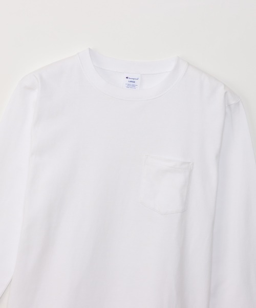 Champion（チャンピオン）の「Champion Long Sleeve Pocket T-Shirt Cotton 100（Tシャツ/カットソー・メンズ・ネイビー/グレー/オリーブ/ブラック/ホワイト・M/XL/L）」の16枚目の写真
