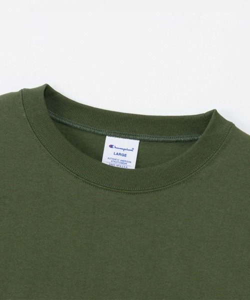 Champion（チャンピオン）の「Champion Long Sleeve Pocket T-Shirt Cotton 100（Tシャツ/カットソー・メンズ・ネイビー/グレー/オリーブ/ブラック/ホワイト・M/XL/L）」の9枚目の写真