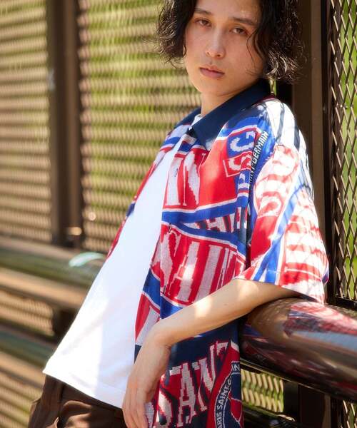 PARIS SAINT-GERMAIN(パリサンジェルマン)の「【Paris Saint-Germain / パリ・サン=ジェルマン】 VINTAGE SCARF SHIRT(シャツ/ブラウス・メンズ・ブラック/ネイビー・MEDIUM/LARGE)」の5枚目の写真