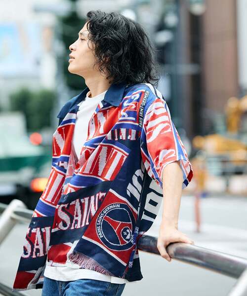 PARIS SAINT-GERMAIN(パリサンジェルマン)の「【Paris Saint-Germain / パリ・サン=ジェルマン】 VINTAGE SCARF SHIRT(シャツ/ブラウス・メンズ・ブラック/ネイビー・MEDIUM/LARGE)」の14枚目の写真