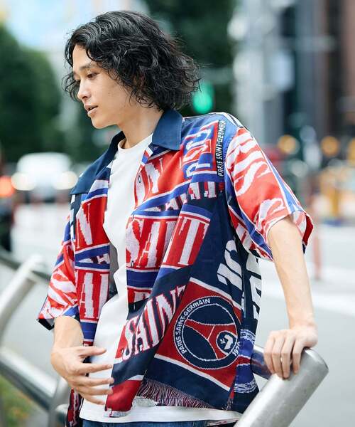 PARIS SAINT-GERMAIN(パリサンジェルマン)の「【Paris Saint-Germain / パリ・サン=ジェルマン】 VINTAGE SCARF SHIRT(シャツ/ブラウス・メンズ・ブラック/ネイビー・MEDIUM/LARGE)」の15枚目の写真