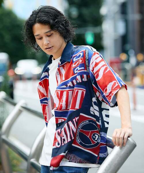 PARIS SAINT-GERMAIN(パリサンジェルマン)の「【Paris Saint-Germain / パリ・サン=ジェルマン】 VINTAGE SCARF SHIRT(シャツ/ブラウス・メンズ・ブラック/ネイビー・MEDIUM/LARGE)」の16枚目の写真