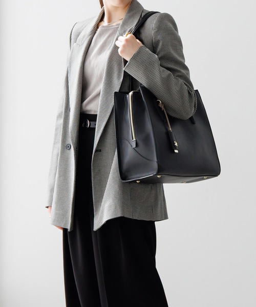 Jewelna Rose（ジュエルナローズ）の「へレス トートバッグ A4 16222（トートバッグ・レディース・ブラック/グレイッシュベージュ/ライトベージュ・FREE）」の6枚目の写真