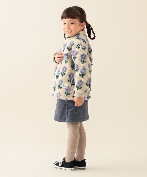 BEAMS mini（ビームスミニ）の「ジャカード ボア ブルゾン 2025FW（90～140cm）（ブルゾン・キッズ・ホワイト系その他5/ブルー系その他/ブラウン・90/100/110/120/130/140）」の13枚目の写真