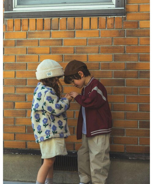 BEAMS mini（ビームスミニ）の「ジャカード ボア ブルゾン 2025FW（90～140cm）（ブルゾン・キッズ・ホワイト系その他5/ブルー系その他/ブラウン・90/100/110/120/130/140）」の17枚目の写真