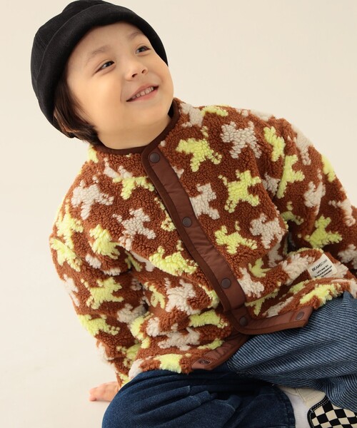 BEAMS mini（ビームスミニ）の「ジャカード ボア ブルゾン 2025FW（90～140cm）（ブルゾン・キッズ・ホワイト系その他5/ブルー系その他/ブラウン・90/100/110/120/130/140）」の18枚目の写真