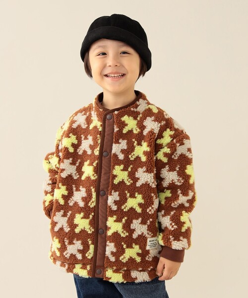 BEAMS mini（ビームスミニ）の「ジャカード ボア ブルゾン 2025FW（90～140cm）（ブルゾン・キッズ・ホワイト系その他5/ブルー系その他/ブラウン・90/100/110/120/130/140）」の20枚目の写真