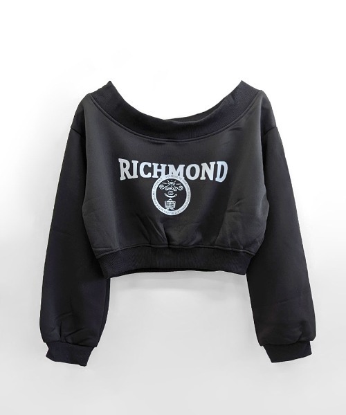 Riff(リフ)の「ロゴプリントオフショルトレーナー ショート丈(スウェット・レディース・ブラウン/ホワイト/ブラック・M)」の13枚目の写真
