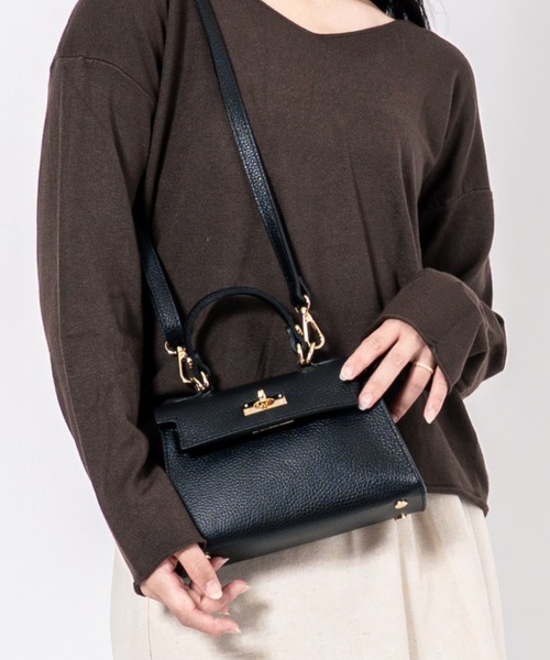 セール】【AULENTTI/オウレンティ】金具ベルト 2WAYレザー ショルダー