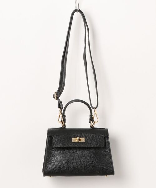 AULENTTI/オウレンティ】金具ベルト 2WAYレザー ショルダーバッグ