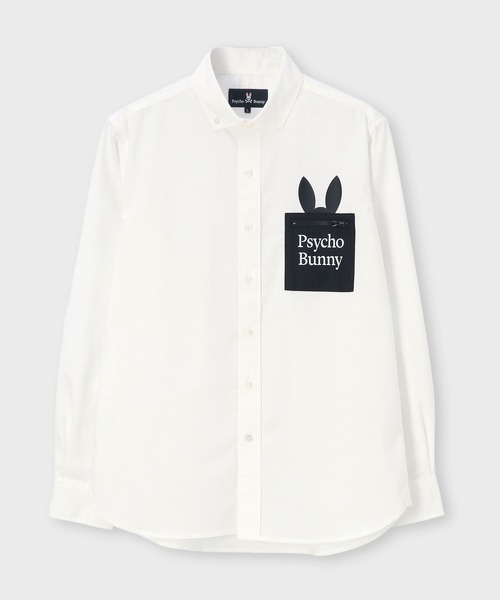 Psycho Bunny(サイコバニー)の「ポケットバニー ボタンダウンシャツ(シャツ/ブラウス・メンズ・ホワイト/ネイビー/ミント・SMALL/MEDIUM/LARGE/X-LARGE)」の7枚目の写真