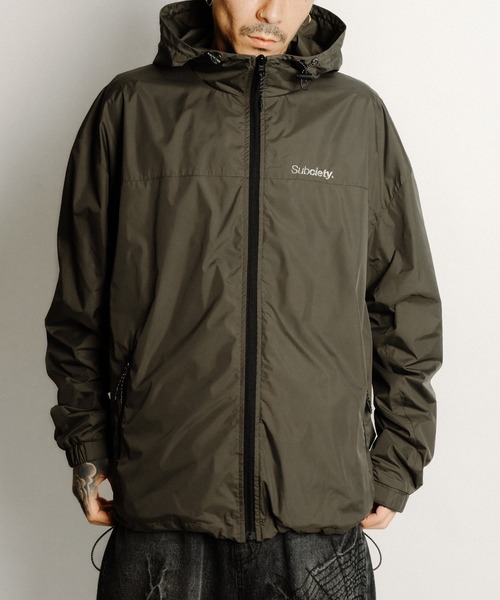 Subciety(サブサエティ)の「Nylon jkt(ナイロンジャケット・メンズ・オリーブ/ブラック/グレー・X-LARGE/LARGE/MEDIUM/SMALL)」の3枚目の写真