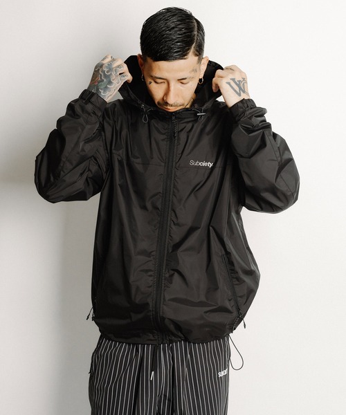 Subciety(サブサエティ)の「Nylon jkt(ナイロンジャケット・メンズ・オリーブ/ブラック/グレー・X-LARGE/LARGE/MEDIUM/SMALL)」の18枚目の写真