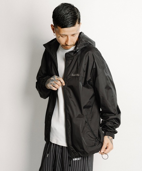 Subciety(サブサエティ)の「Nylon jkt(ナイロンジャケット・メンズ・オリーブ/ブラック/グレー・X-LARGE/LARGE/MEDIUM/SMALL)」の22枚目の写真