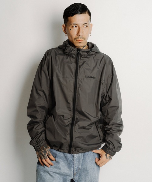 Subciety(サブサエティ)の「Nylon jkt(ナイロンジャケット・メンズ・オリーブ/ブラック/グレー・X-LARGE/LARGE/MEDIUM/SMALL)」の5枚目の写真