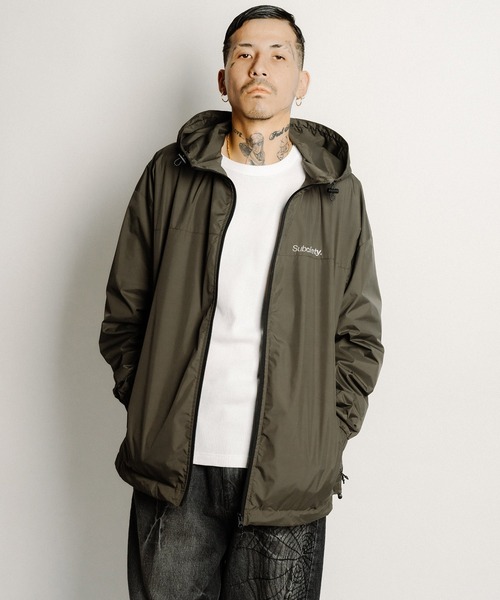 Subciety(サブサエティ)の「Nylon jkt(ナイロンジャケット・メンズ・オリーブ/ブラック/グレー・X-LARGE/LARGE/MEDIUM/SMALL)」の12枚目の写真