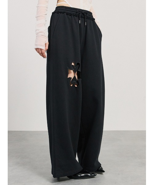 セール】SWAN Cutwork Sweat Baggy Pants/スワンカットワーク