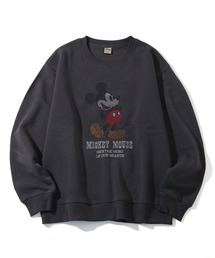 【Disney/ディズニー】ミッキーマウス＆ベイマックス サガラ刺繍 スウェット トレーナー 裏起毛