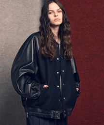 MAISON SPECIAL(]XyV)́sUNISEXtSheep Leather Melton Combination Stadium Jacket/V[vU[gRrX^WyMAISON SPECIAL/]XyVz(X^W)
