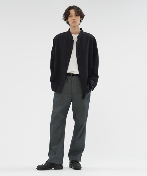 MHL.(エムエイチエル)の「SMOOTH COTTON JERSEY TOP(Tシャツ/カットソー・メンズ・ホワイト系その他6/ブラック/ホワイト・MEDIUM/LARGE)」の5枚目の写真