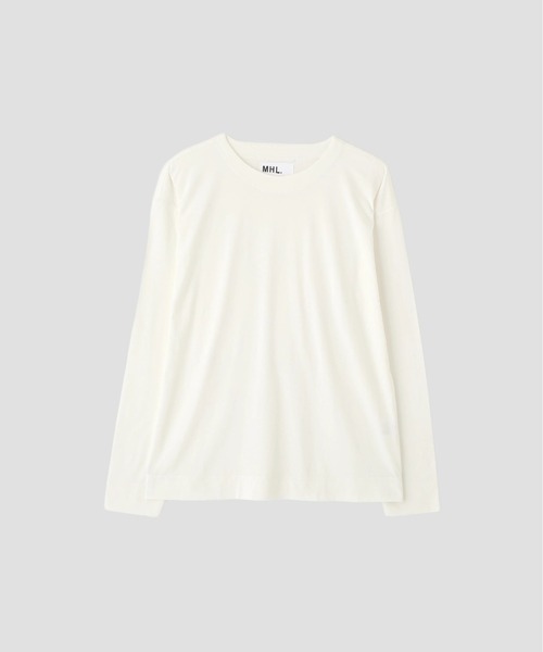 MHL.(エムエイチエル)の「SMOOTH COTTON JERSEY TOP(Tシャツ/カットソー・メンズ・ホワイト系その他6/ブラック/ホワイト・MEDIUM/LARGE)」の6枚目の写真