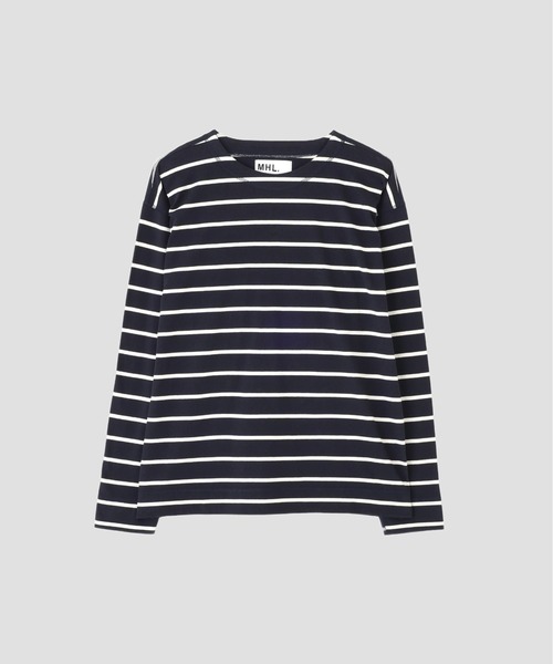 MHL.(エムエイチエル)の「SMOOTH COTTON JERSEY TOP(Tシャツ/カットソー・メンズ・ホワイト系その他6/ブラック/ホワイト・MEDIUM/LARGE)」の11枚目の写真