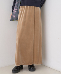 Rouge vif | ベロアフロントスリットスカート(スカート)