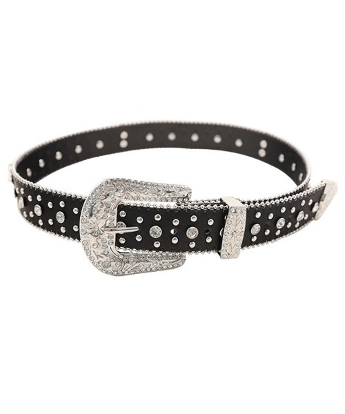 ラインストーンバックル付き ウエスタンスタイルベルト / キラキラ