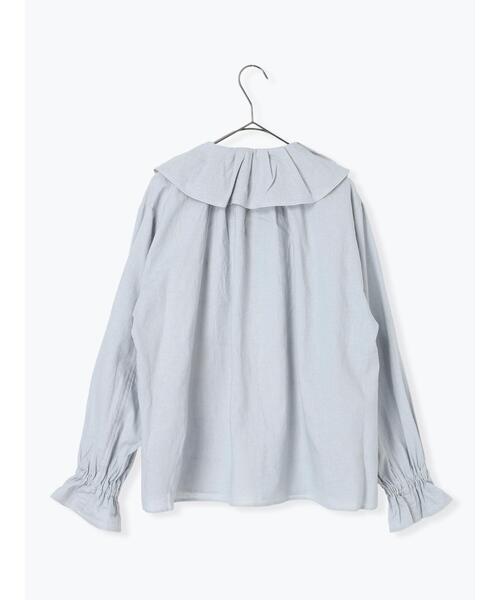 TSUHARU by Samansa Mos2（ツハルバイサマンサモスモス）の「フリル配色ステッチブラウス（シャツ/ブラウス・レディース・ブラック/キナリ/サックスブルー・F）」の22枚目の写真